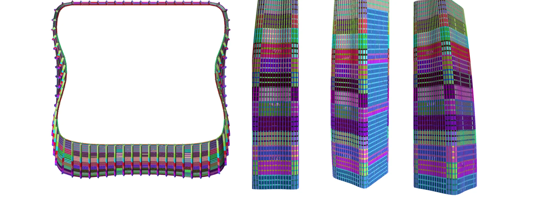 双曲非标幕墙项目模型
